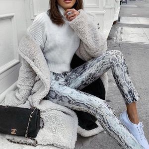 Zara snake print trousers